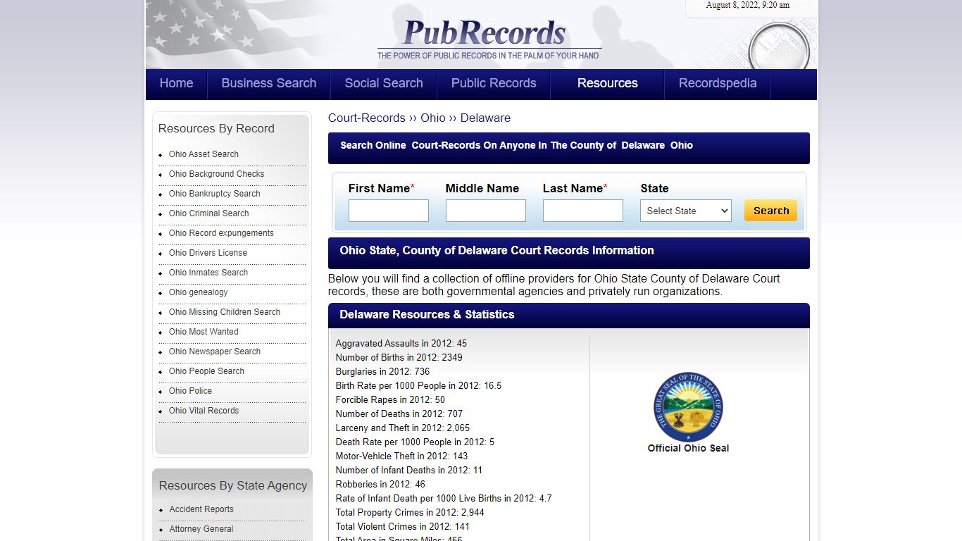 Delaware County, Ohio Court Records